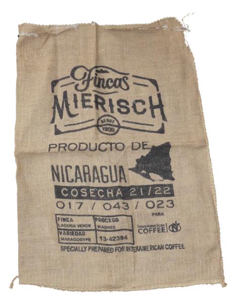 Originaler Kaffeesack „Fincas Mierich“ aus Nicaragua